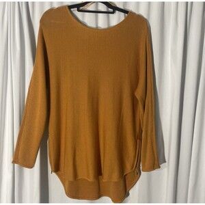 Michael Kors Women Long Sleeve Side Zipper High-Low Hem Sweater  M